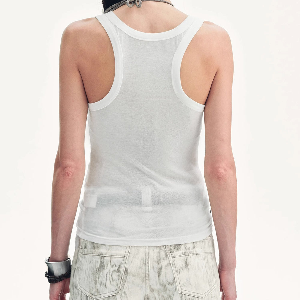 
                  
                    "Weather Forecast" Tencel Acetate U-Henley Neck Fitted Vest
                  
                