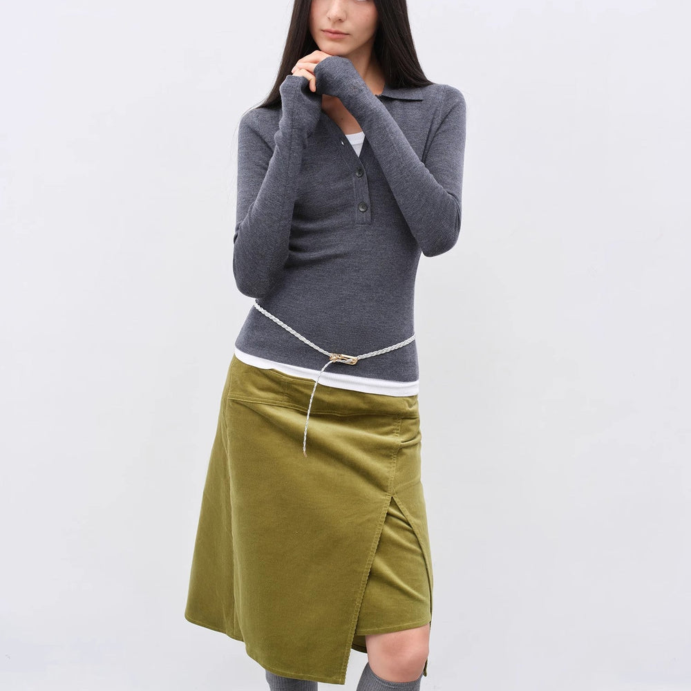 
                  
                    "Effortless Knit"Imported Yangtze 2S 30-Count Merino Wool Polo Neck Sweater for Autumn/Winter
                  
                