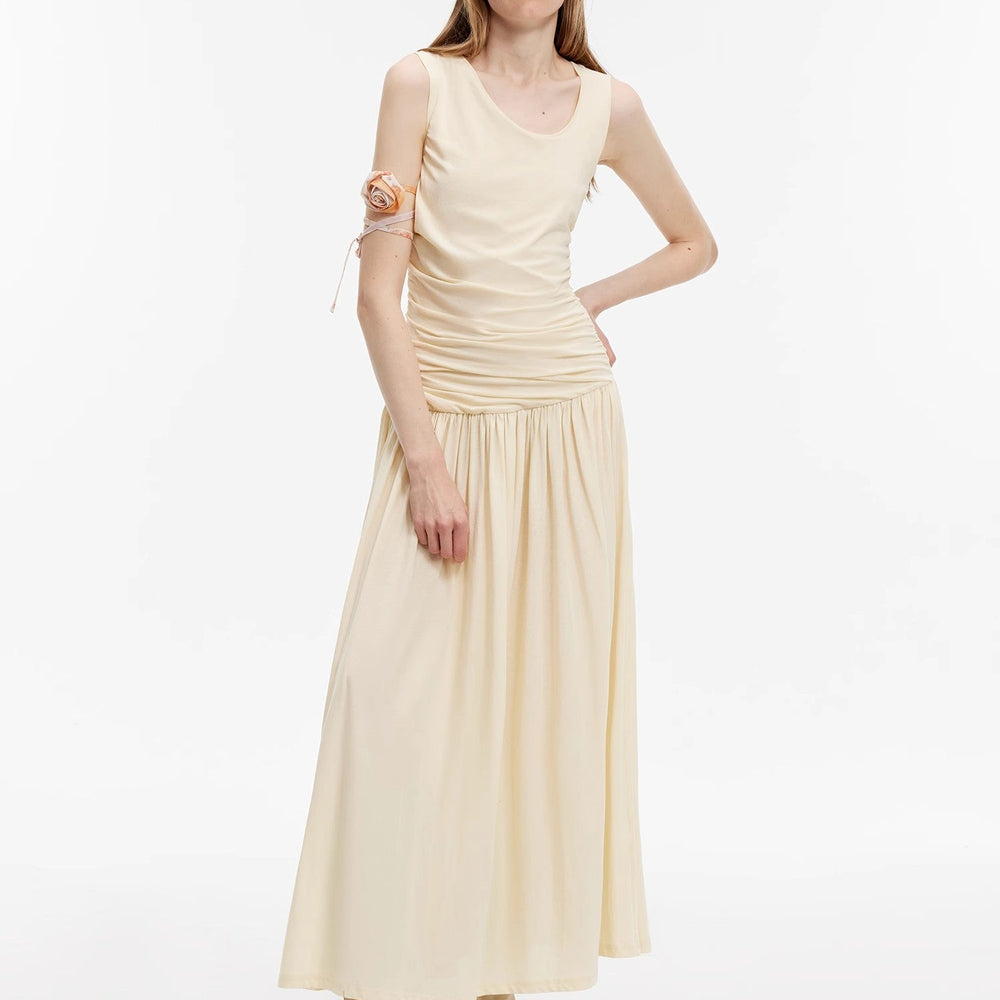 
                  
                    "Casual Commuting" light luxury mercerized cotton special-shaped collar waist irregular lazy long dress
                  
                
