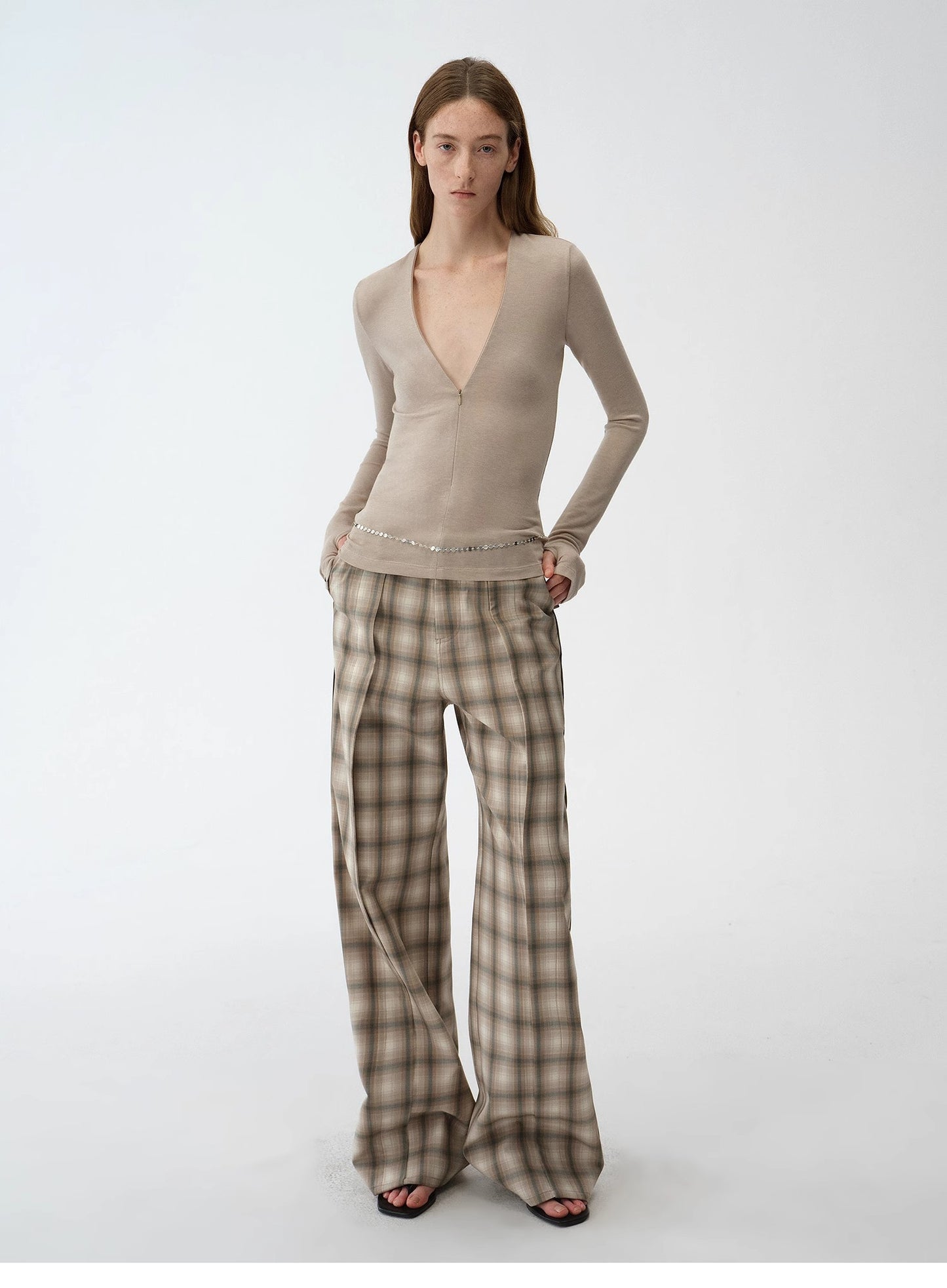 "Minimalist Moment" Simple Casual Lyocell Tencel Wool Blend Long Sleeve Bottoming Shirt Early Spring Top