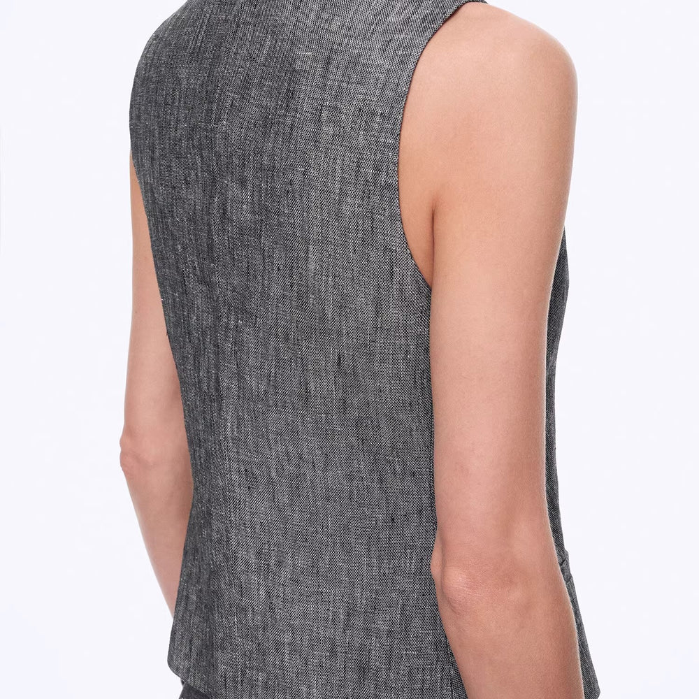 
                  
                    "Old Money Space" Linen draped vest and straight trousers suit
                  
                
