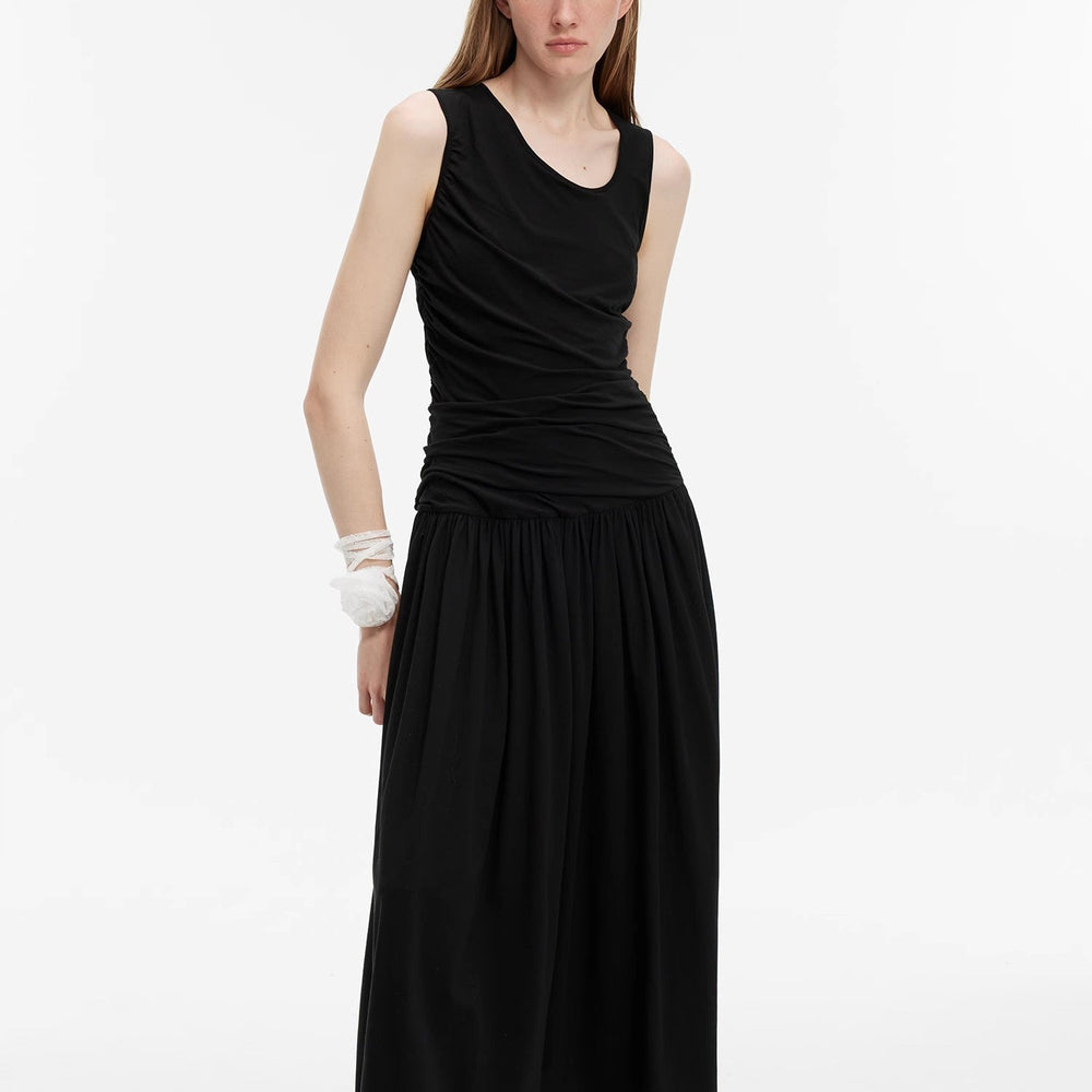 
                  
                    "Casual Commuting" light luxury mercerized cotton special-shaped collar waist irregular lazy long dress
                  
                