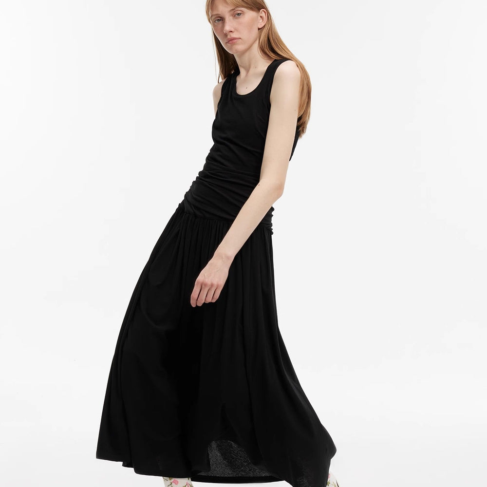 
                  
                    "Casual Commuting" light luxury mercerized cotton special-shaped collar waist irregular lazy long dress
                  
                