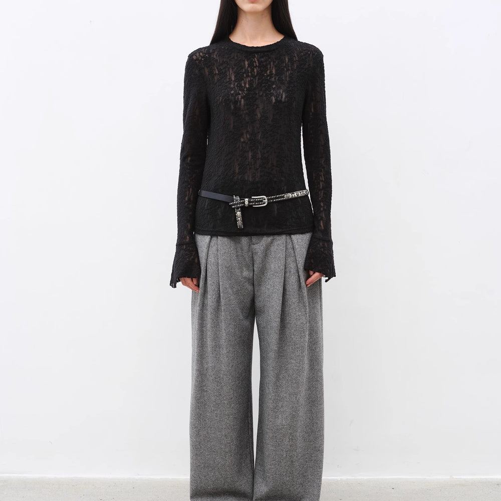 
                  
                    "City Stroll" casual and relaxed wool-blend double-pleated straight draped wide-leg casual trousers for autumn
                  
                