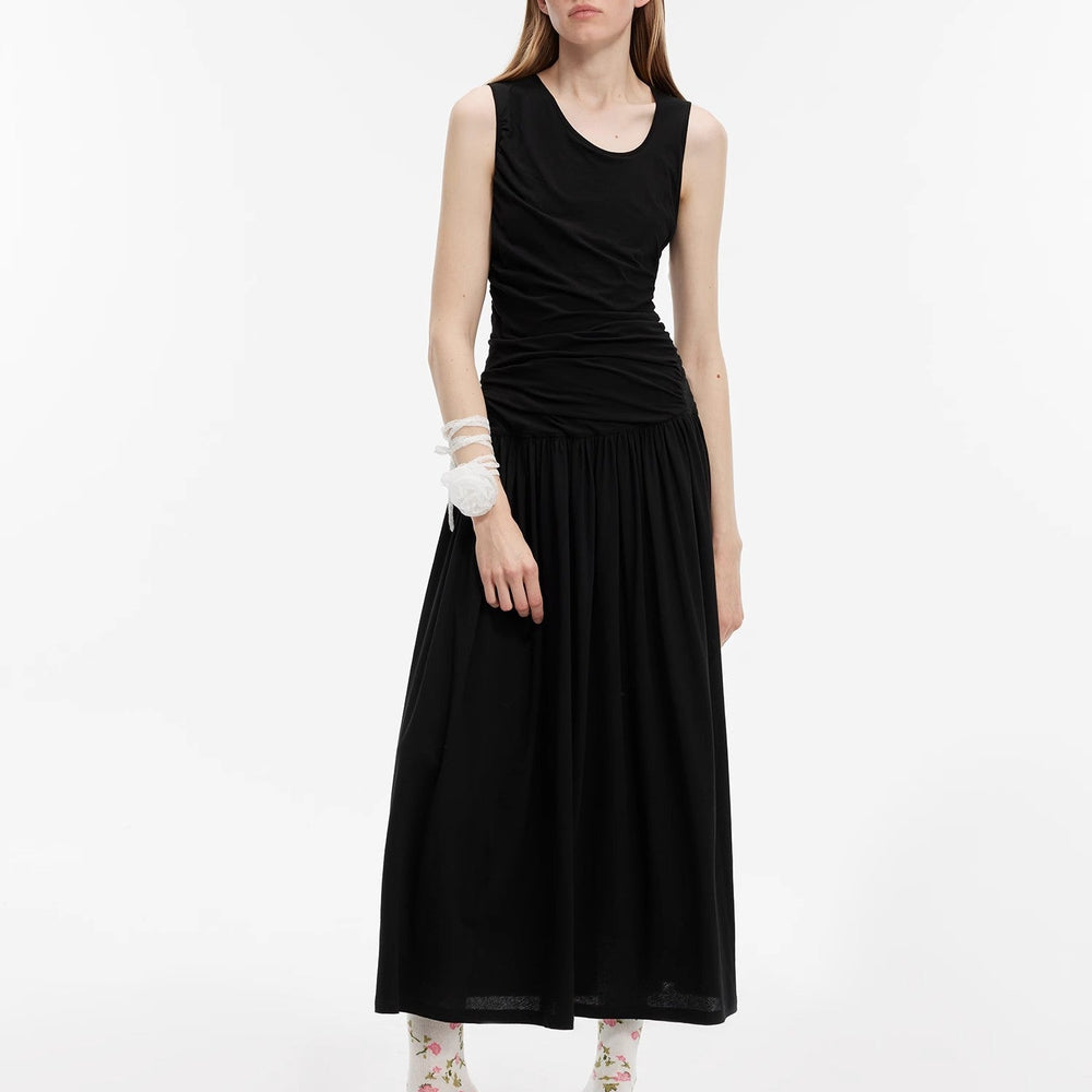 
                  
                    "Casual Commuting" light luxury mercerized cotton special-shaped collar waist irregular lazy long dress
                  
                