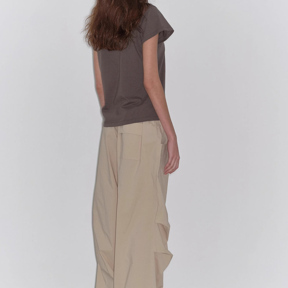 
                  
                    "May Time" luxury brand same version 3D long-staple cotton slightly waist rivet T-shirt
                  
                