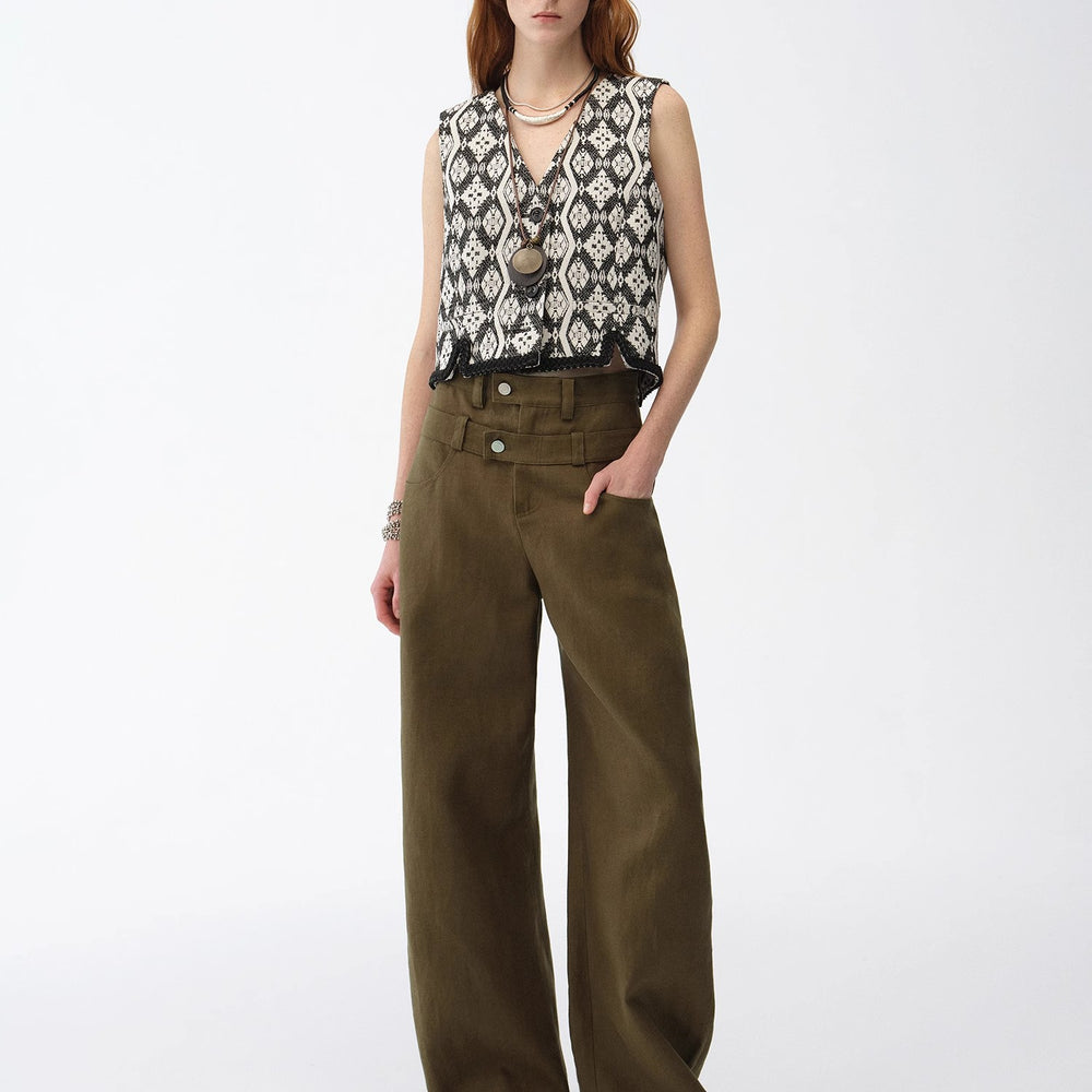 
                  
                    "Weiss Love Letter" Old Money Style Linen Cut Scimitar Pants
                  
                