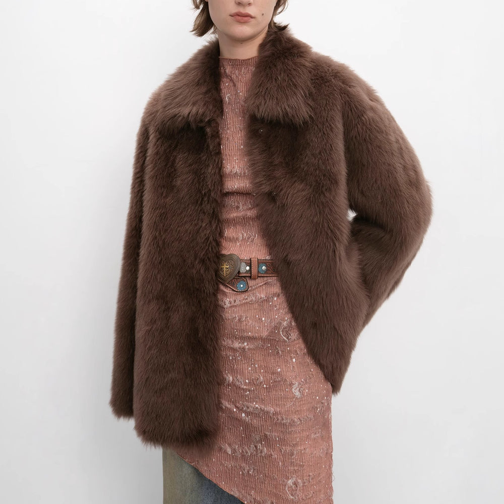 
                  
                    "Autumn Exclusive" Imported Tuscan sheepskin short lapel fur coat
                  
                