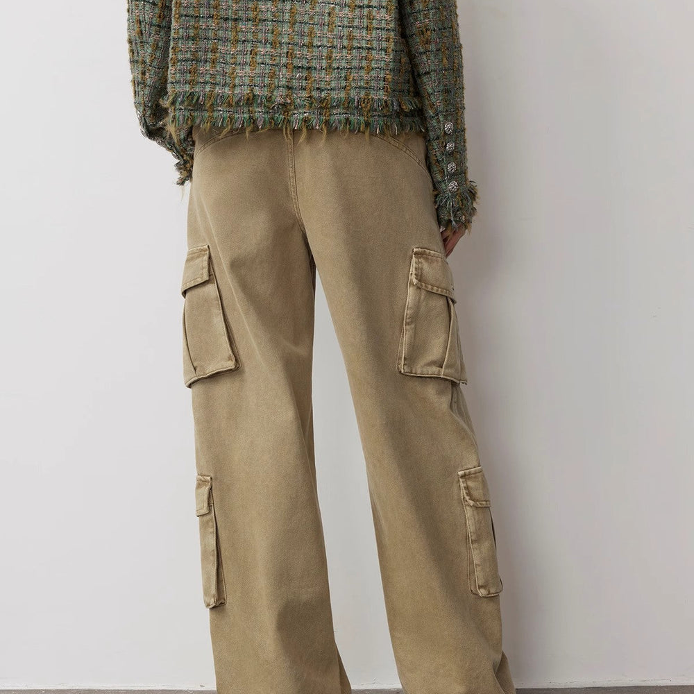 
                  
                    "Nostalgic Wasteland" Heavy Washed Personalized Distressed American Streetwear Large Pocket Cocoon Jeans
                  
                
