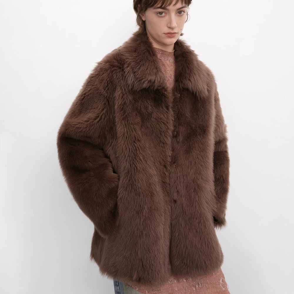 
                  
                    "Autumn Exclusive" Imported Tuscan sheepskin short lapel fur coat
                  
                
