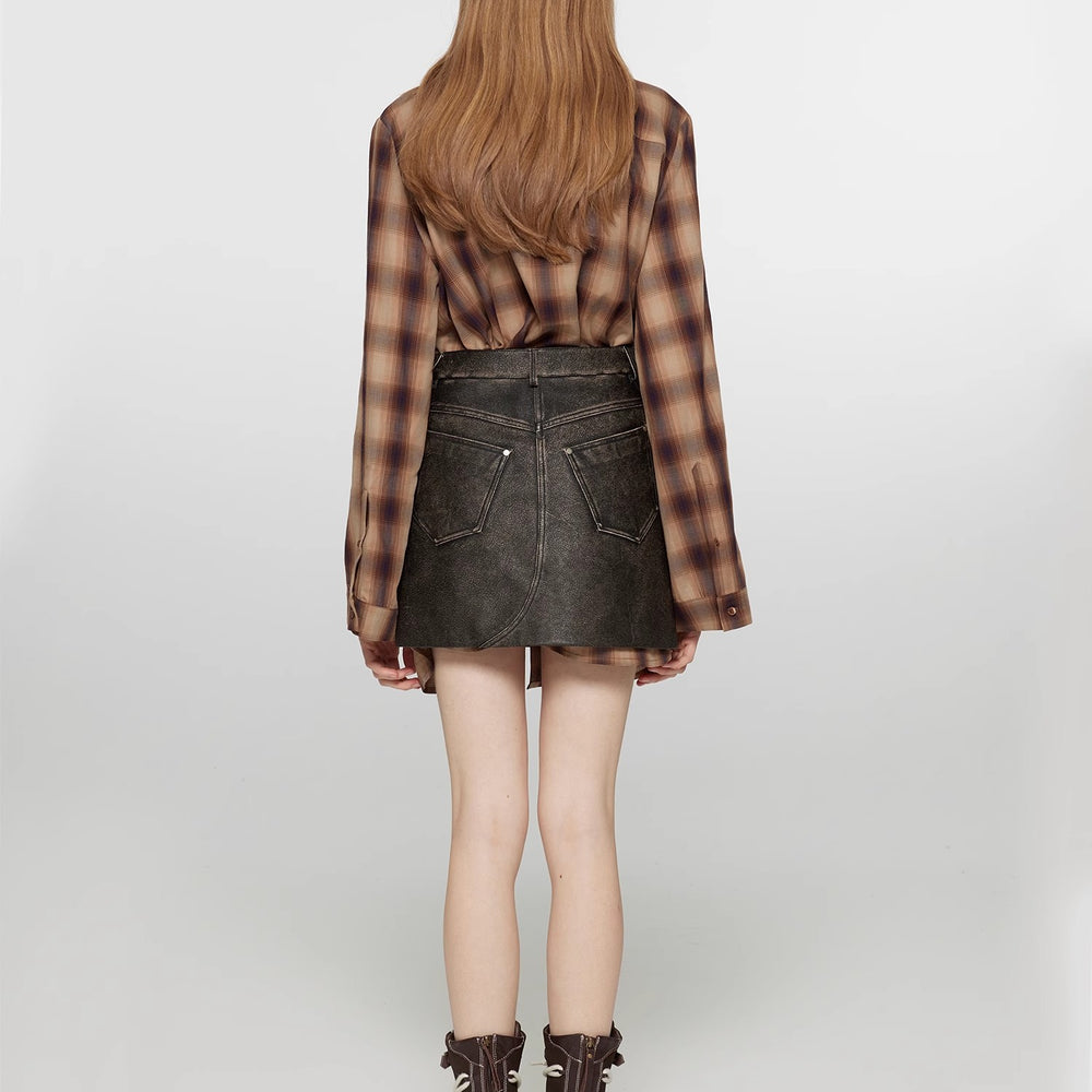 
                  
                    "Tea Grid" high-quality high-count cotton loose retro plaid shirt
                  
                