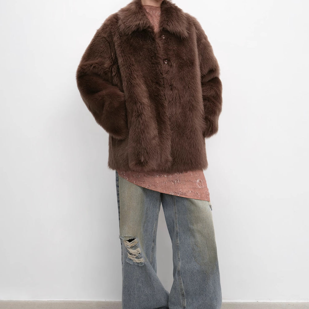 
                  
                    "Autumn Exclusive" Imported Tuscan sheepskin short lapel fur coat
                  
                