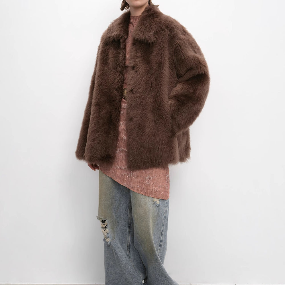 
                  
                    "Autumn Exclusive" Imported Tuscan sheepskin short lapel fur coat
                  
                