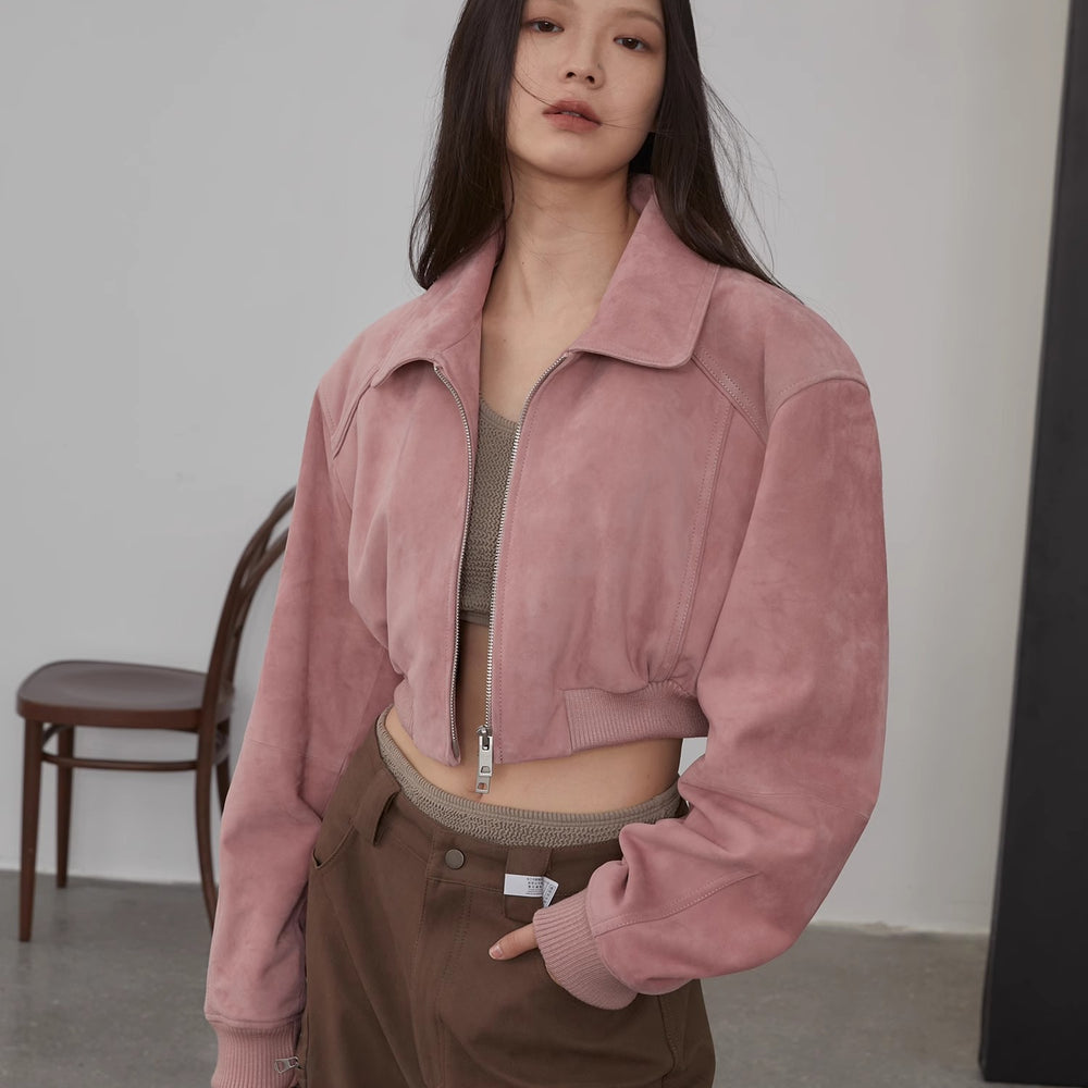 
                  
                    "Witch Game" Retro  Classic Stand Up Sheep Leather Short Jacket
                  
                