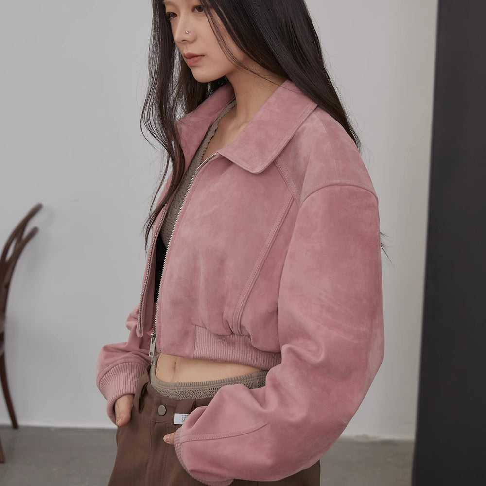 
                  
                    "Witch Game" Retro  Classic Stand Up Sheep Leather Short Jacket
                  
                