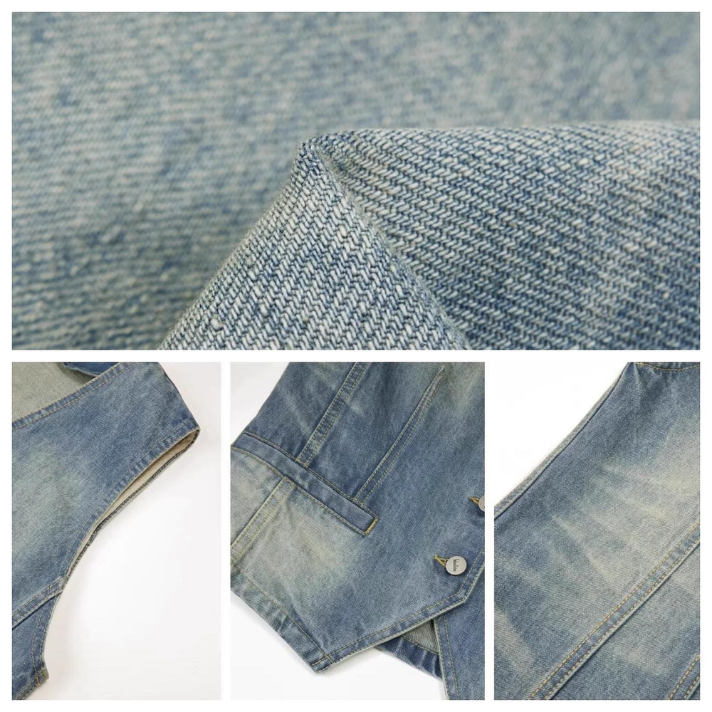 
                  
                    "Diary of an Old Friend" Customized Breathable Ramie Oversize Suit Vest Set
                  
                