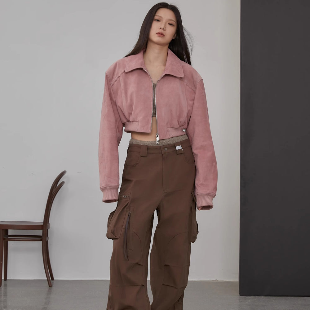 
                  
                    "Witch Game" Retro  Classic Stand Up Sheep Leather Short Jacket
                  
                