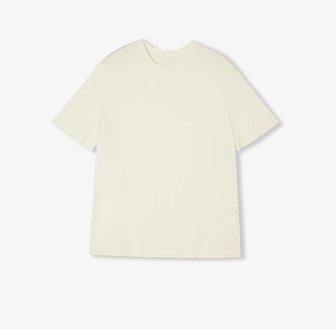 
                  
                    "Soft Cloud" 15.5mm cashmere loose and comfortable round neck versatile short-sleeved T-shirt for women
                  
                