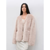 Babylon Phantom Nights Tuscan Sheepskin Pink Coat