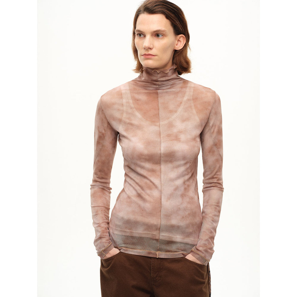 
                  
                    [FF×JW Rich Dusk] Exquisite and fashionable mesh rendering high collar T-shirt bottoming shirt set
                  
                