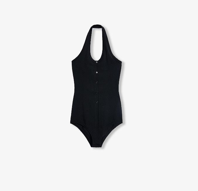 German Yangzi 48S machine washable wool all match halter neck jumpsuit