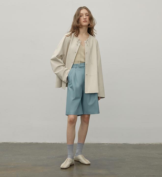 "Contrary Galaxy" Ultra-Thin Light-Coated Sheep Leather Jacket for Women
