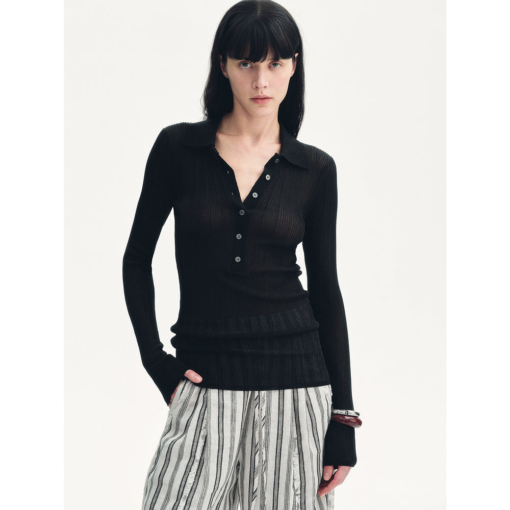 
                  
                    "Spring Inspiration" Retro Slim Fit POLO Neck Sweater
                  
                