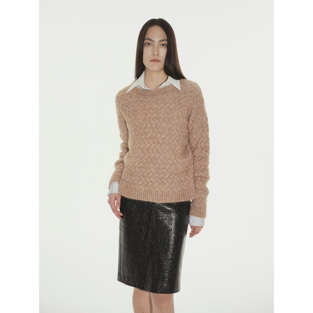 
                  
                    [FF&JW Collaboration Warm Exclusive] Classic Mohair Pullover Sweater with Textured Knit and Warmth-Enhancing Round Neck
                  
                