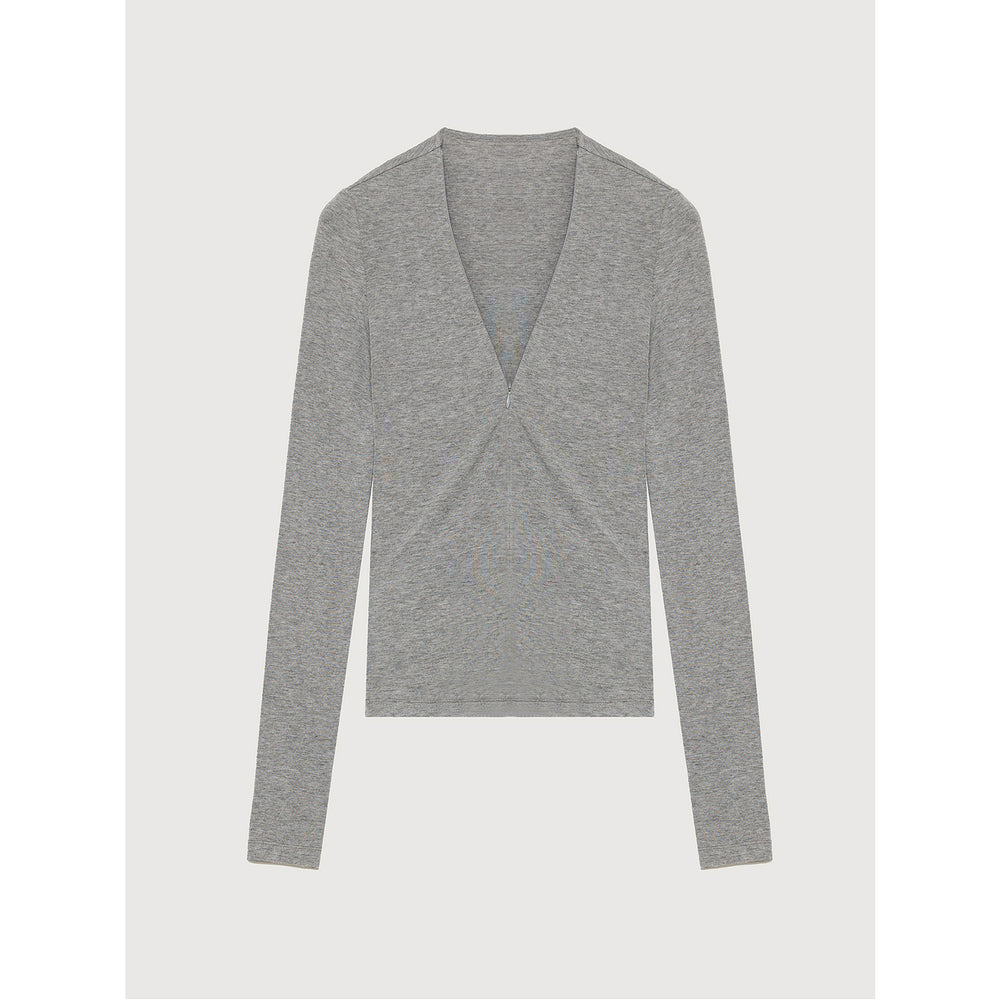 
                  
                    "Minimalist Moment" Simple Casual Lyocell Tencel Wool Blend Long Sleeve Bottoming Shirt Early Spring Top
                  
                