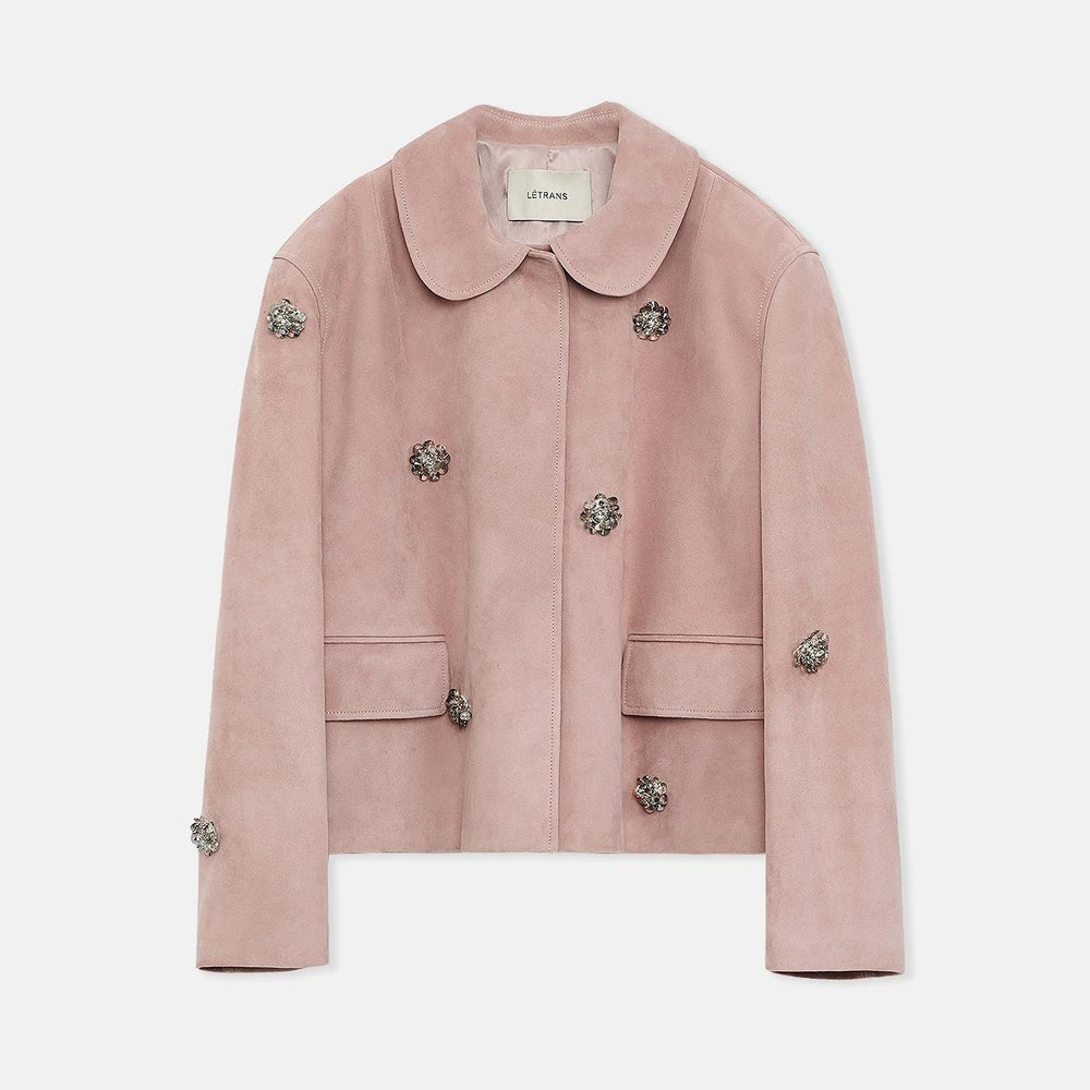 
                  
                    "Velour" high-grade beaded suede leather short leather jacket for women
                  
                