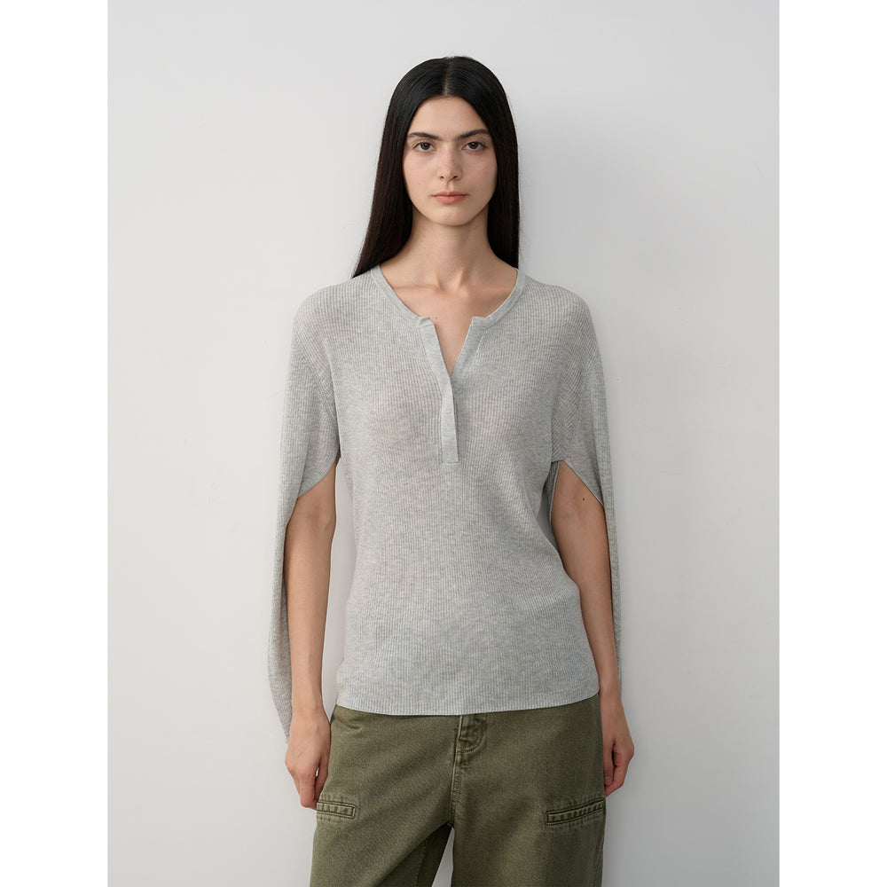 
                  
                    "Moonlight Schumann" Tencel wool blend long-sleeved sweater thin top
                  
                