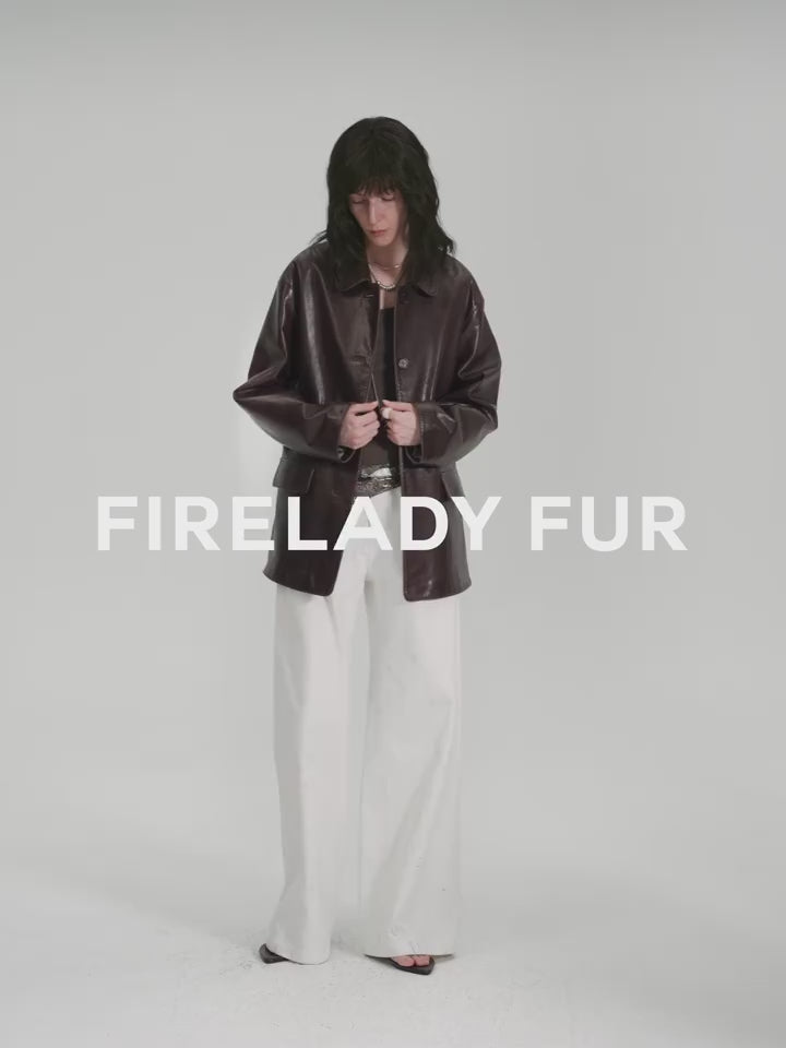 
                  
                    갤러리 뷰어에서 비디오 로드 및 재생, &amp;quot;Fashionable Kuoxi&amp;quot; goatskin simple and versatile retro suit-style leather windbreaker jacket
                  
                
