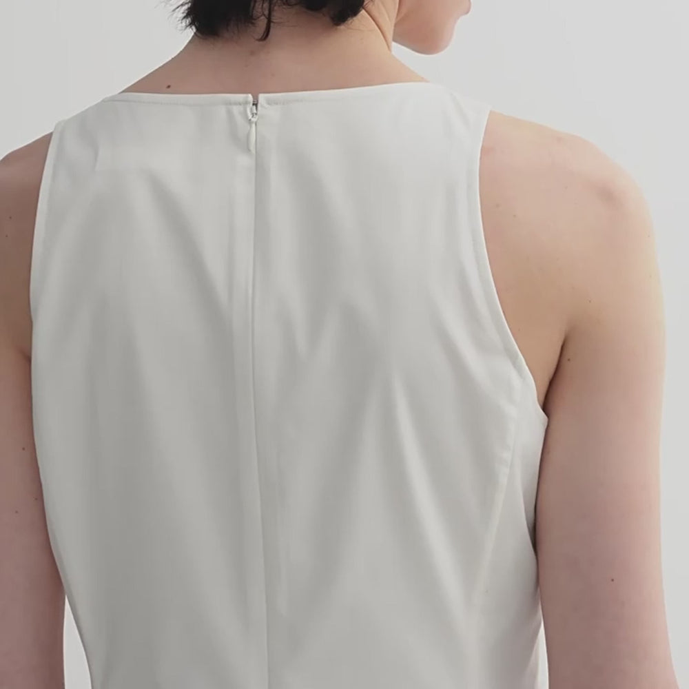 
                  
                    Video in der Galerie ansehen und abspielen, Micro-cocoon-shaped I-shaped pleated V-neck commuting slim-fitting split vest dress for women
                  
                