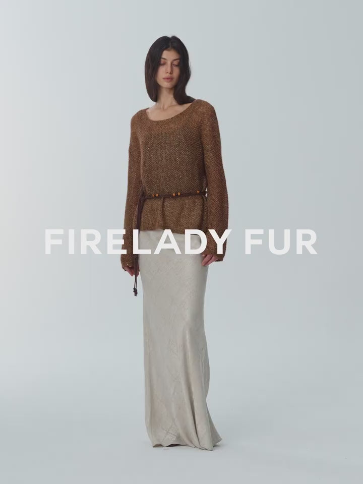 
                  
                    Video in der Galerie ansehen und abspielen, &amp;quot;Sparkling Spring&amp;quot; Mohair Blended Fancy Yarn Boat Neck Sequin Hollow Sweater Top
                  
                