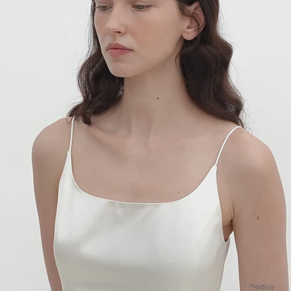 
                  
                    Load and play video in Gallery viewer, &amp;quot;Ballet&amp;quot; Acetate Satin Luxury Slip Dress
                  
                